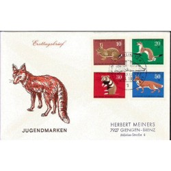 Niemcy 1967, Fauna: ssaki. FDC