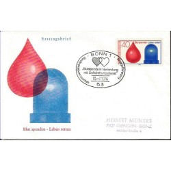 Niemcy 1974, Krew, krwiodawstwo, medycyna. FDC