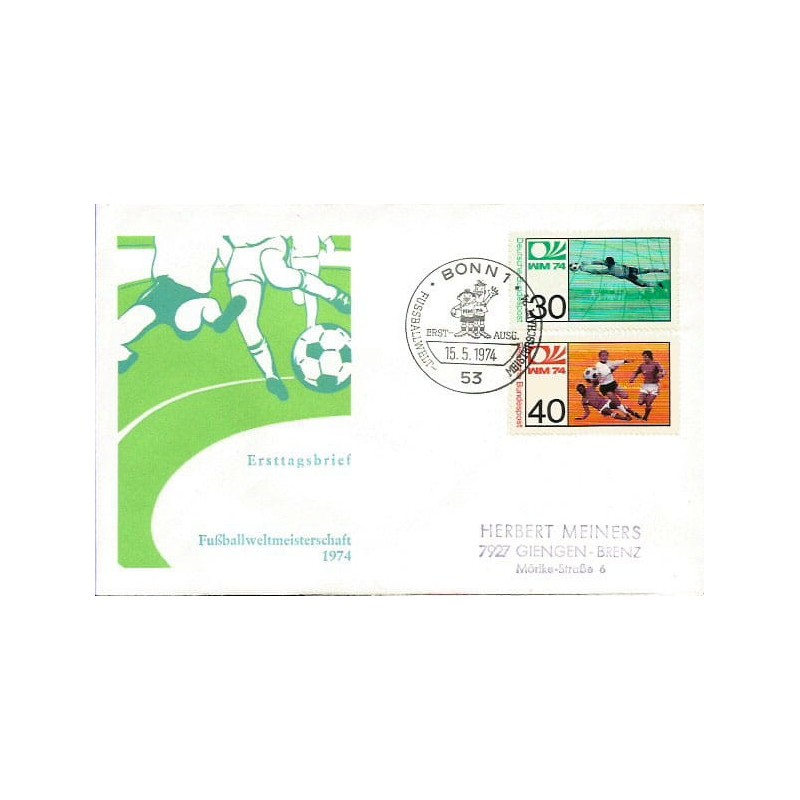 Niemcy 1974, Piłka nożna, MŚ. FDC Bonn