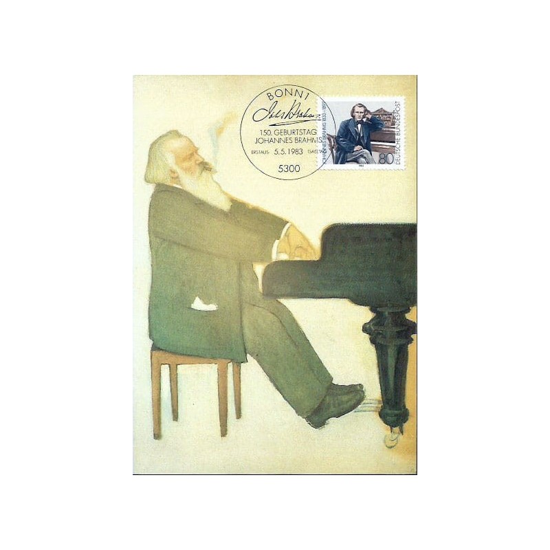 Niemcy 1983, J. Brahms, muzyka. Karta maksimum