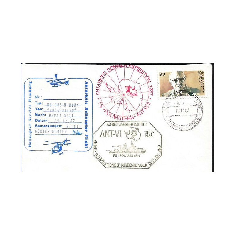 Niemcy 1987, Polarnictwo, wyprawa, helikopter, lot