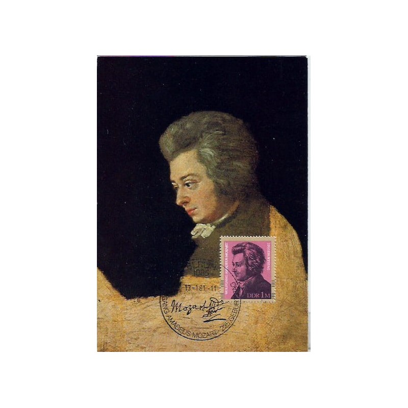 Niemcy NRD 1981, Mozart, muzyka. Karta maksimum