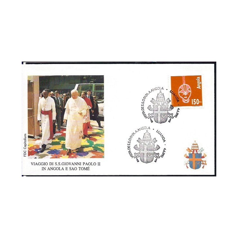 Angola 1992, Papież Jan Paweł II. FDC