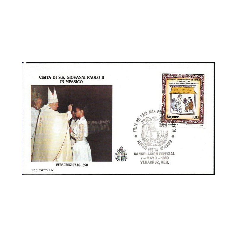Meksyk 1990, Papież Jan Paweł II. Datownik