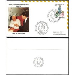 Watykan 1988, Papież Jan Paweł II, Francja. Lot