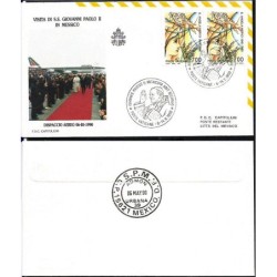 Watykan 1990, Papież Jan Paweł II, Meksyk. Lot