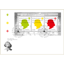 Liechtenstein 2023, Mikołaj Kopernik, 550. rocznica urodzin. FDC