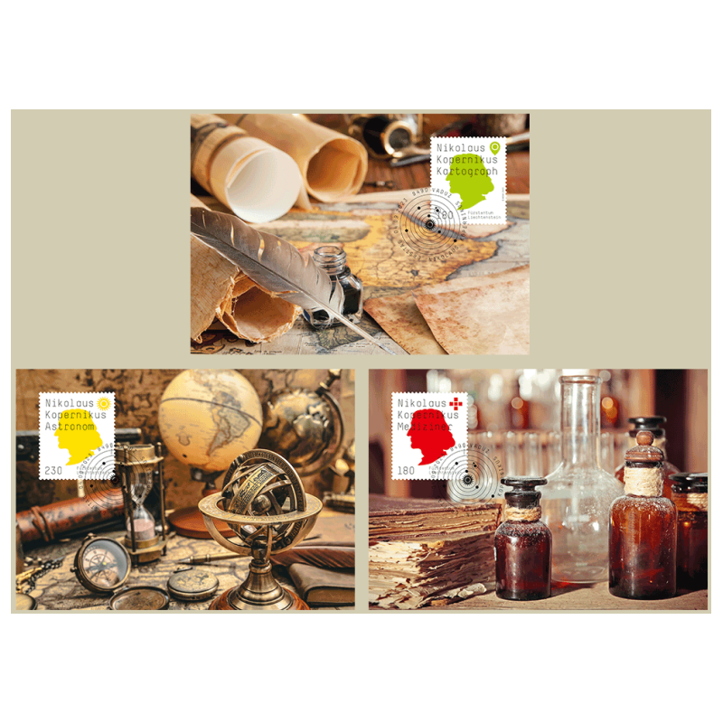 Liechtenstein 2023, Mikołaj Kopernik, 550. rocznica urodzin. Karty maksimum