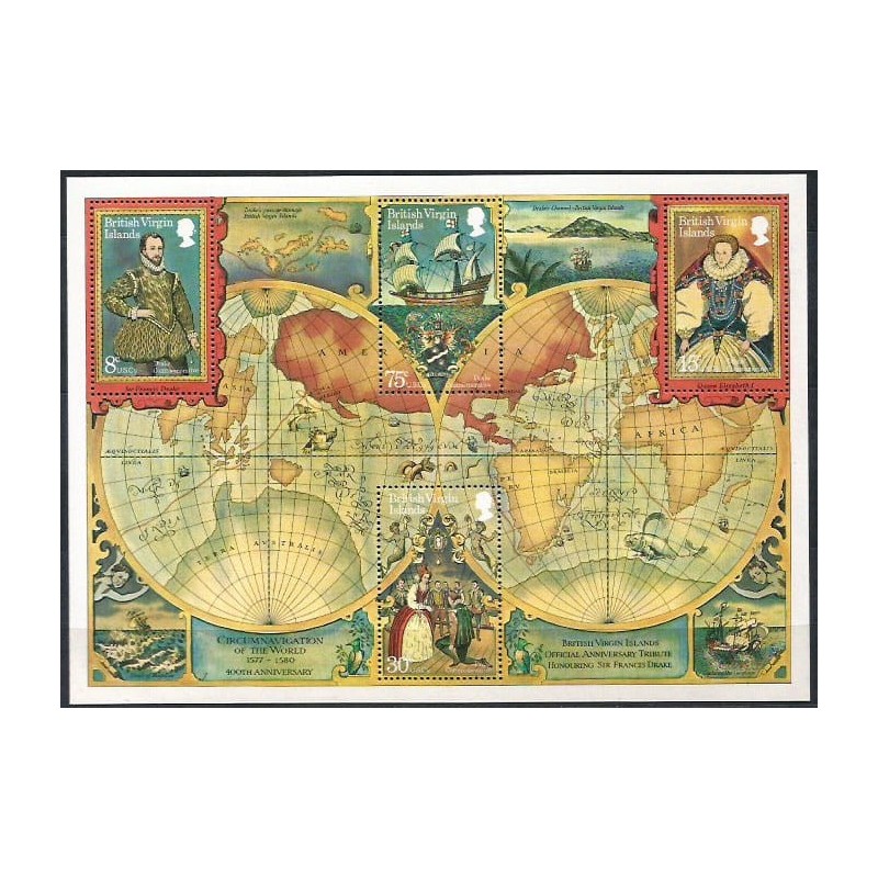 Wyspy Dziewicze 1980, F. Drake, odkrycia, mapa, geografia **