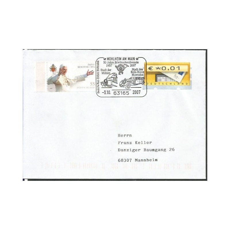 Niemcy 2007, Młyn, samochód, Rolls Royce. Muhlheim