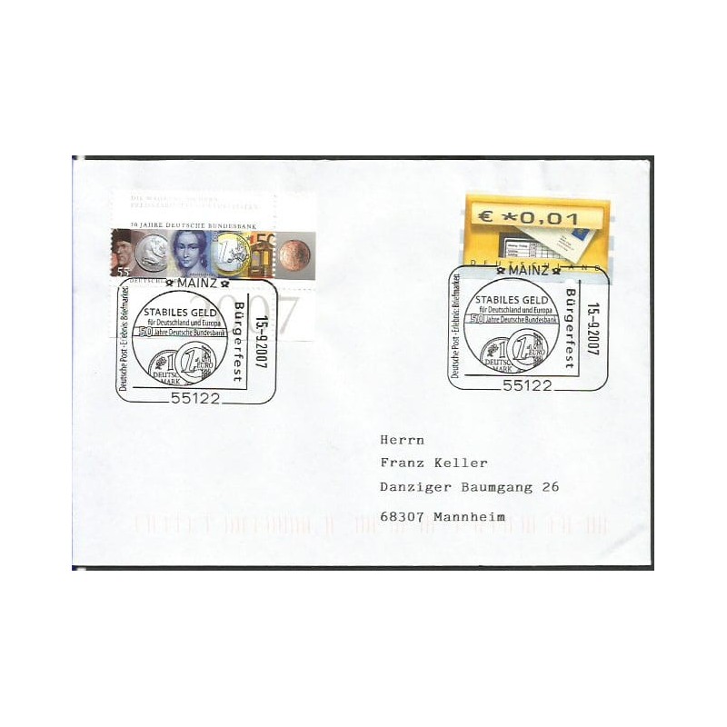 Niemcy 2007, Moneta, euro, bank. Moguncja