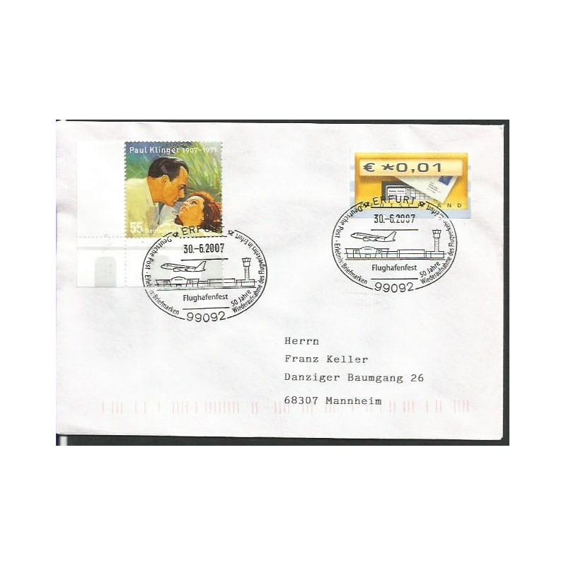 Niemcy 2007, Samolot, lotnisko. Erfurt