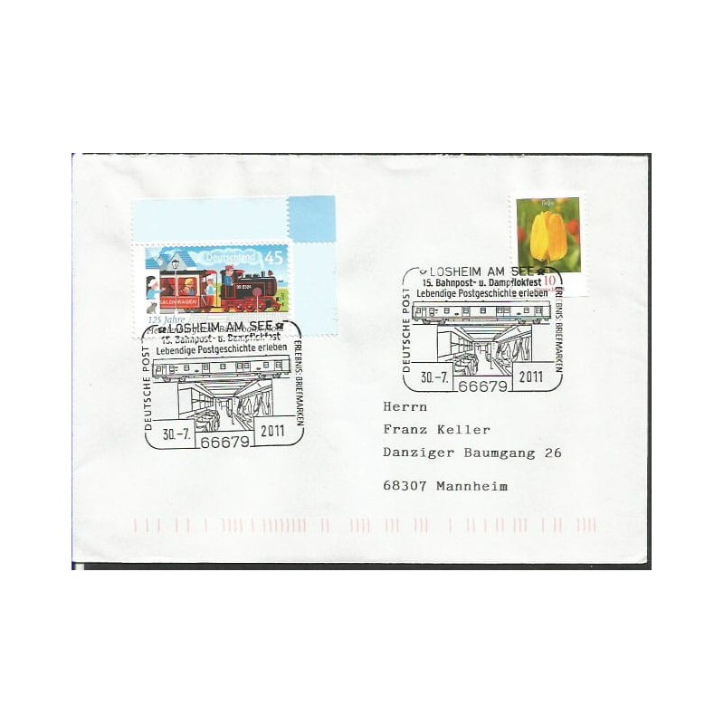 Niemcy 2011, Kolej, wagon pocztowy. Losheim