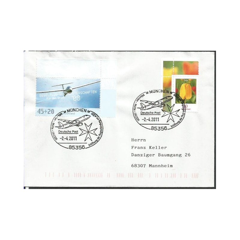 Niemcy 2011, Samolot, lot na Maltę. Monachium