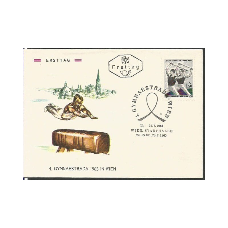 Austria 1965, Gimnastyka. FDC