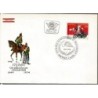 Austria 1974, Policja, żandarmeria, motocykl. FDC