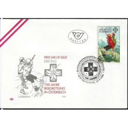 Austria 1996, Góry, ratownictwo. FDC