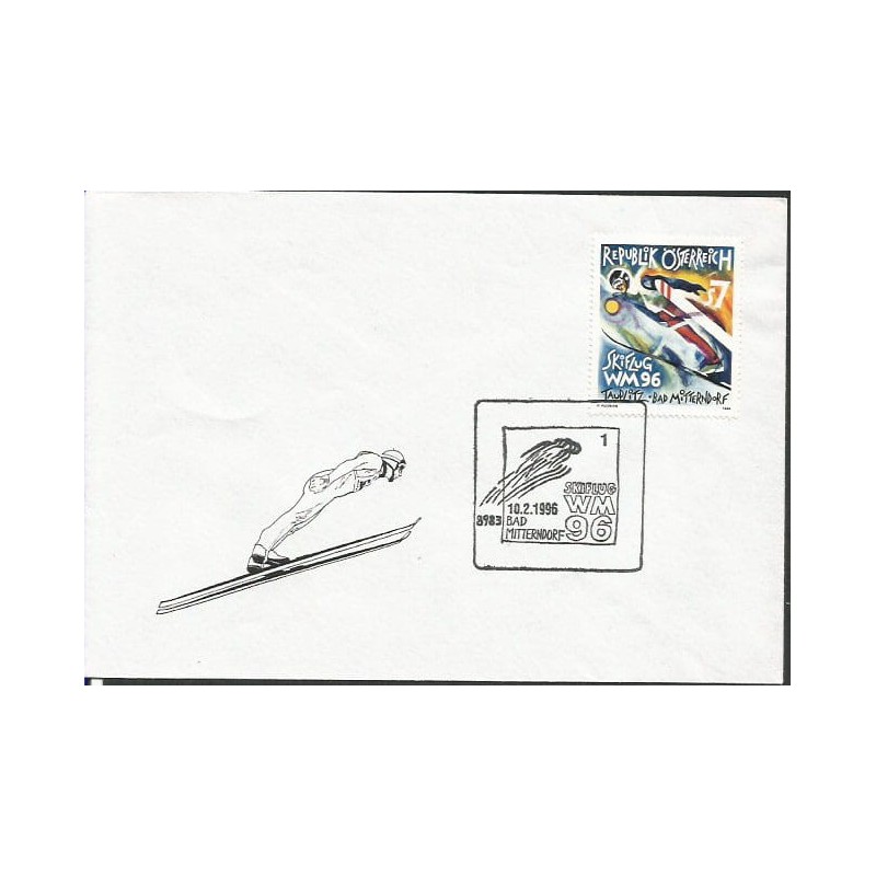 Austria 1996, Narciarstwo, skoki, loty. FDC