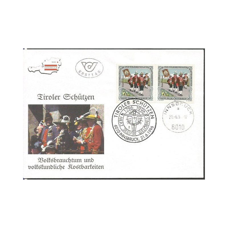 Austria 1996, Strzelectwo, bractwo kurkowe. FDC