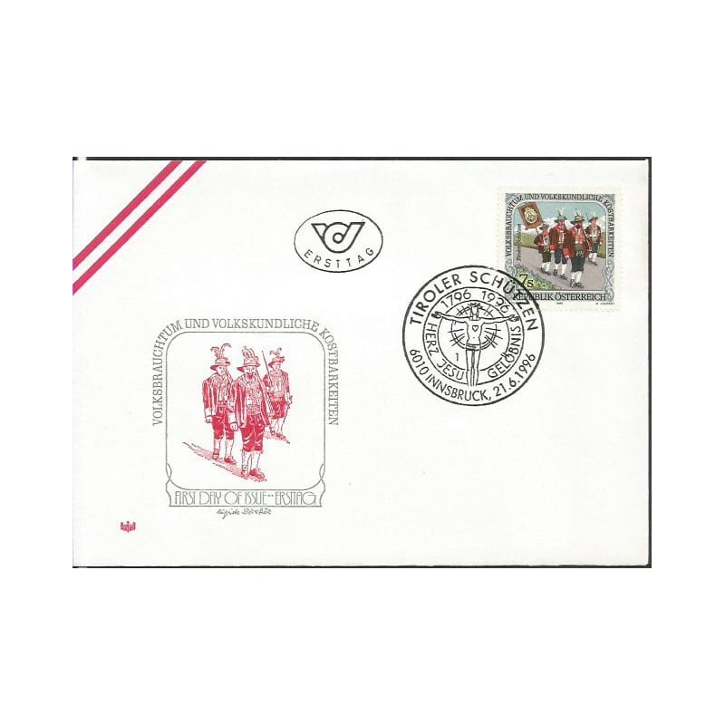 Austria 1996, Strzelectwo, bractwo kurkowe. FDC