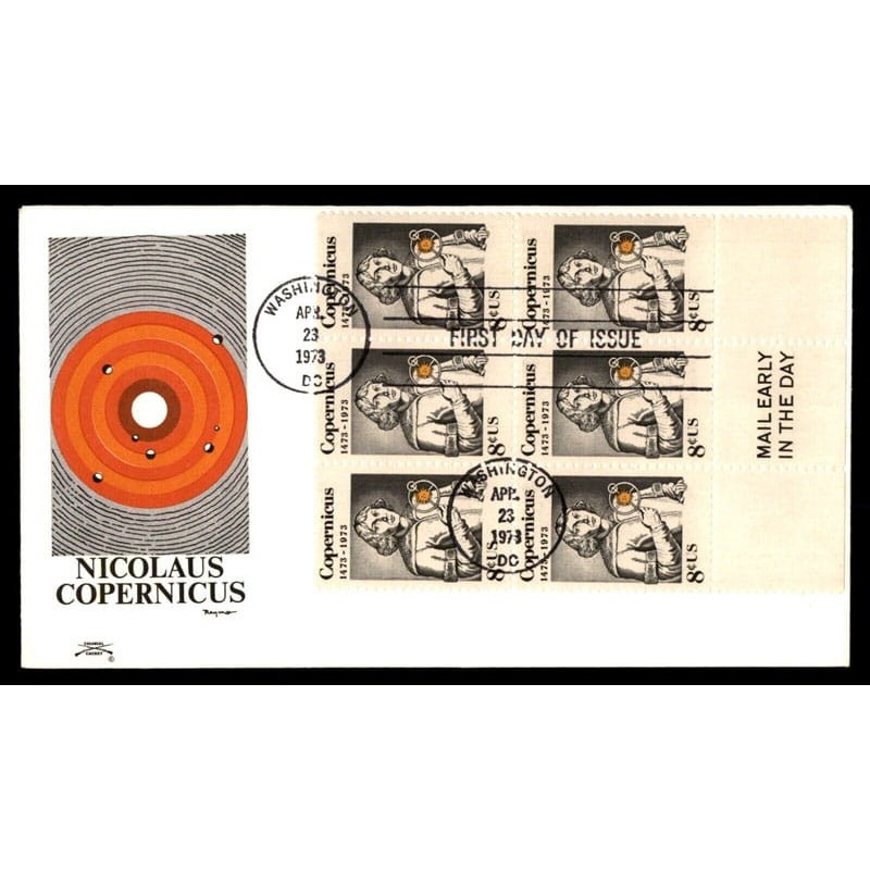 USA 1973, Mikołaj Kopernik, astronomia. FDC
