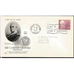 Kanada 1963, Kazimierz Gzowski, mosty, kolej. FDC