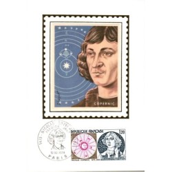 Francja 1974, Mikołaj Kopernik, astronomia. Karta maksimum