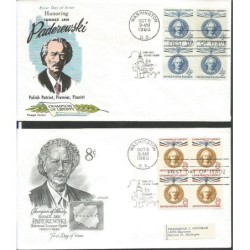 USA 1960, Muzyka: Paderewski, Kraków. FDC