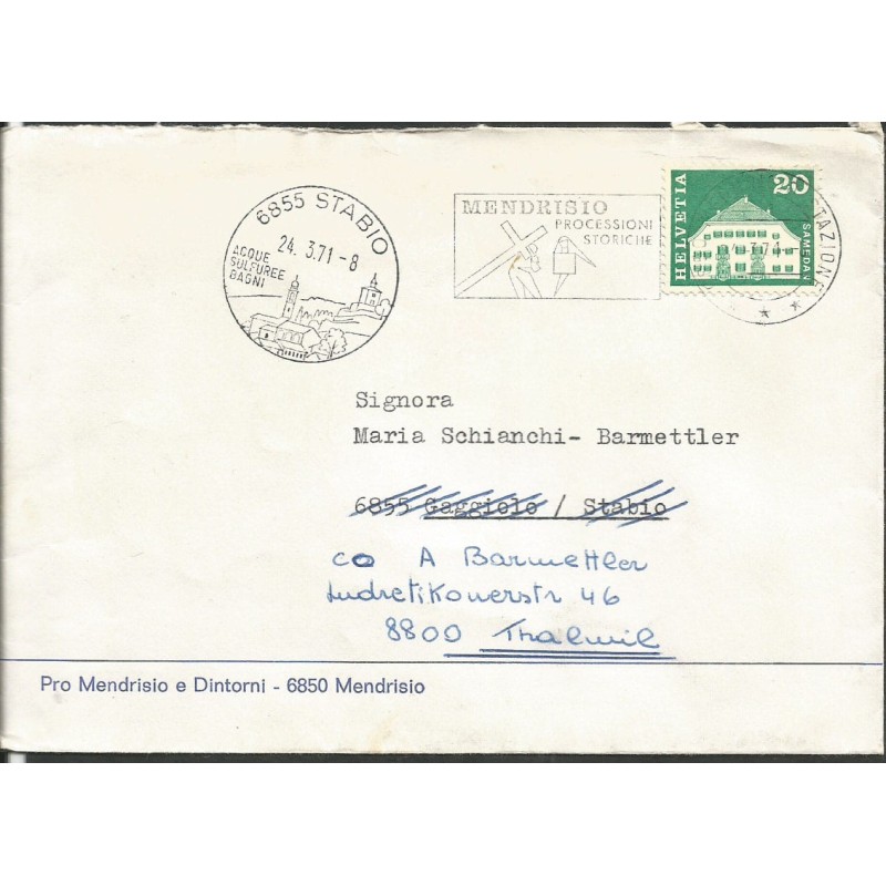 Szwajcaria 1971, Wielkanoc, droga krzyżowa. Mendrisio