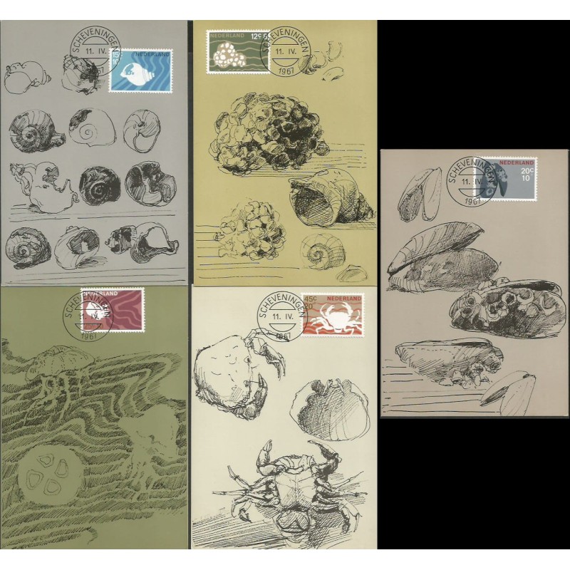 Holandia 1967, Fauna morska. Karty maksimum