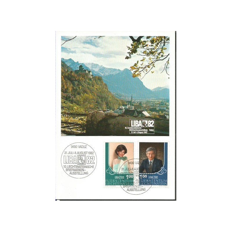 Liechtenstein 1982, Książę i księżna. Karty maksimum