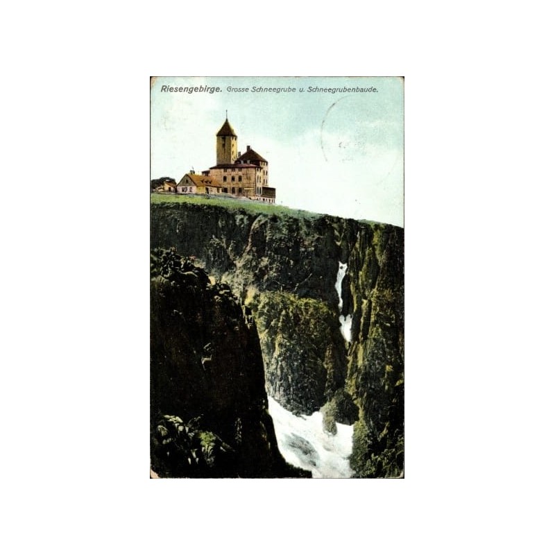 Szklarska Poręba, Schronisko nad Śnieżnymi Kotłami, Karkonosze. Obieg 1909, ambulans Jelenia Góra