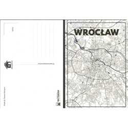 Wrocław, mapa. Widokówka - plakat