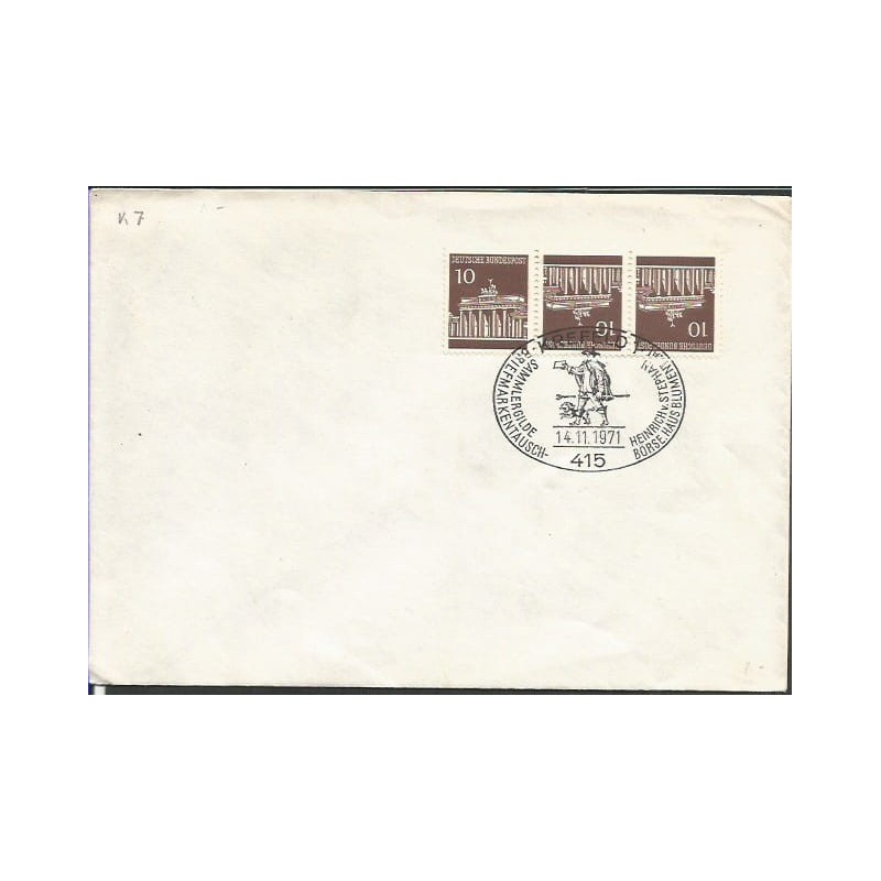 Niemcy 1971, Poczta, goniec, pies. Krefeld