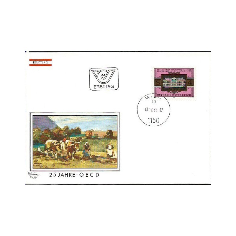 Austria 1985, 25. rocznica Konwencji OECD. FDC