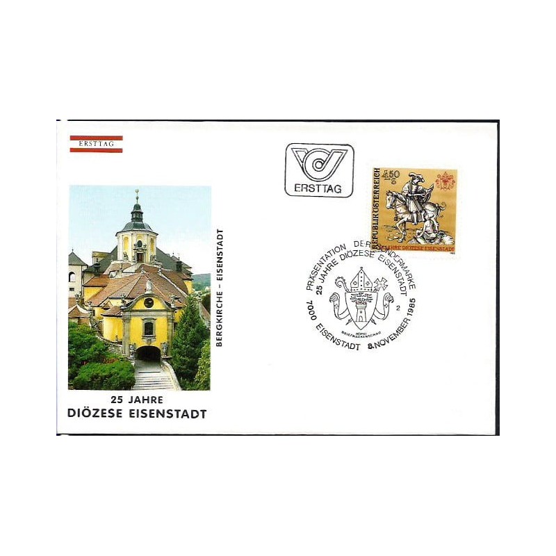 Austria 1985, Diecezja Eisenstadt, 25-lecie. FDC