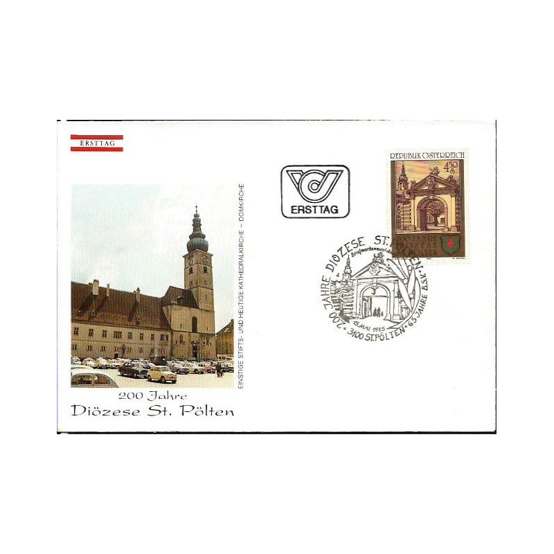 Austria 1985, Diecezja St. Pölten, 200-lecie. FDC