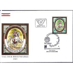 Austria 1985, Dzień Znaczka, poczta, goniec. FDC
