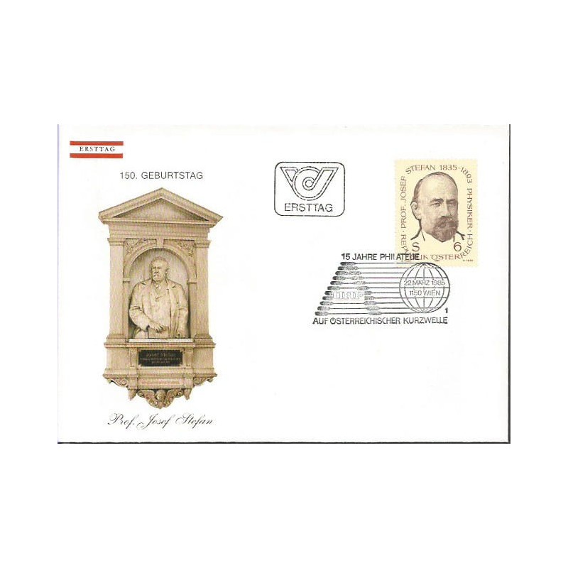 Austria 1985, Fizyka, Józef Stefan. FDC