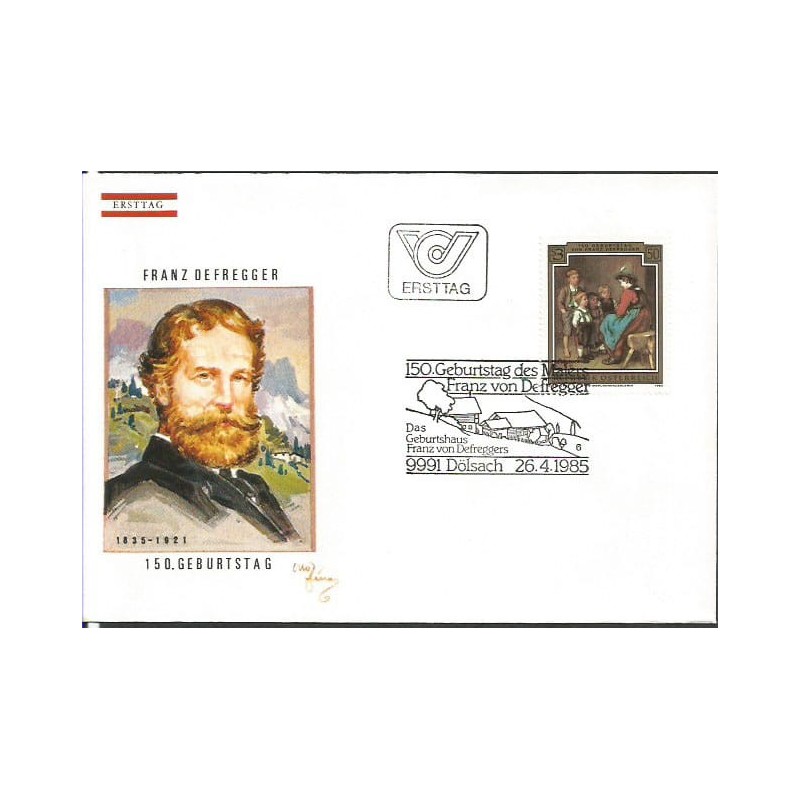 Austria 1985, Malarstwo, Franz Defregger. FDC