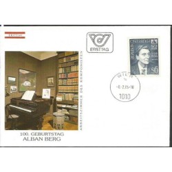 Austria 1985, Muzyka, Alban Berg. FDC