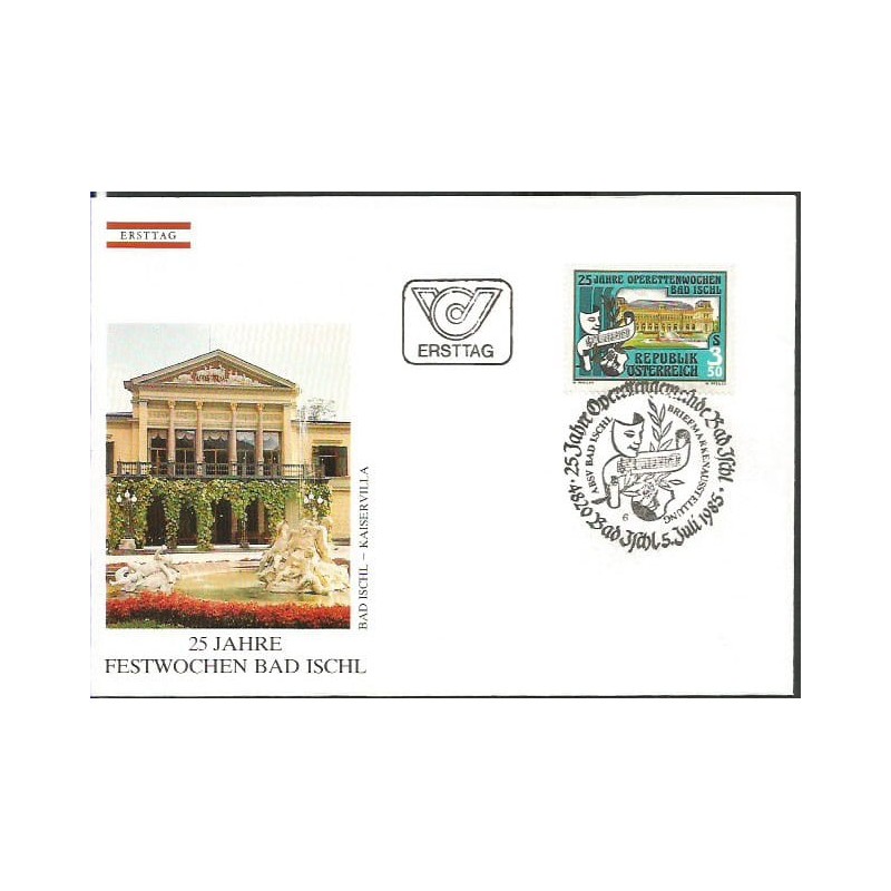 Austria 1985, Operetka, 25. rocznica Festiwalu Operetkowego w Bad Ischl. FDC