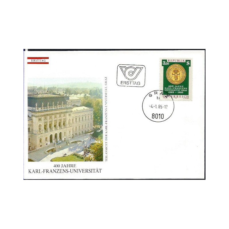 Austria 1985, Uniwersytet Karla Franzensa w Grazu. FDC