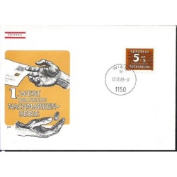 Austria 1985, Znaczki dopłaty pocztowej, dopłata. FDC