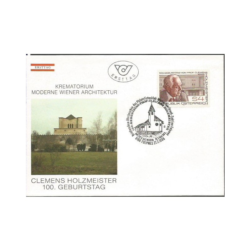 Austria 1986, Architektura, Clemens Holzmeister. FDC