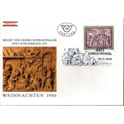 Austria 1986, Boże Narodzenie, Christkindl. FDC
