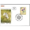 Austria 1986, EUROPA CEPT, ochrona przyrody, kwiaty. FDC