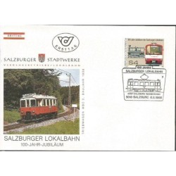 Austria 1986, Kolej, 100-lecie kolei regionalnych w Salzburgu. FDC
