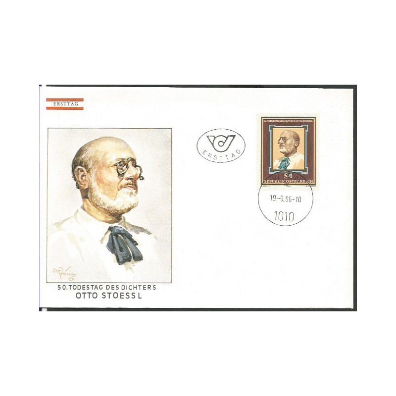 Austria 1986, Literatura, Otto Stoessl. FDC