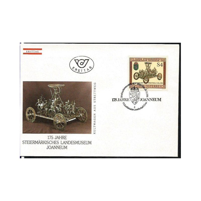 Austria 1986, Muzeum, 175. rocznica Joanneum. FDC